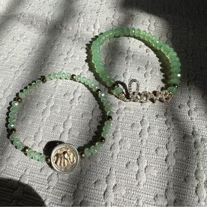 Green Beaded Bracelet Set